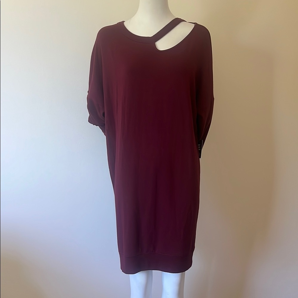 Express Burgundy Cut Out fleece instead Dress